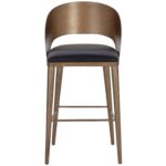 Dezirae Barstool - Antique Brass - Charcoal Black Leather 9 Dezirae Barstool - Antique Brass - Charcoal Black Leather 111052 111052 DEZIRAE BARSTOOL ANTIQUE BRASS CHARCOAL BLACK LEATHER 1