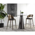 Dezirae Barstool - Antique Brass - Charcoal Black Leather 12 Dezirae Barstool - Antique Brass - Charcoal Black Leather 111052 111052 DEZIRAE BARSTOOL ANTIQUE BRASS CHARCOAL BLACK LEATHER 5