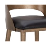 Dezirae Barstool - Antique Brass - Charcoal Black Leather 13 Dezirae Barstool - Antique Brass - Charcoal Black Leather 111052 111052 DEZIRAE BARSTOOL ANTIQUE BRASS CHARCOAL BLACK LEATHER 6