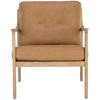 Gilmore Lounge Chair - Light Oak - Mojave Tan Leather 111061 111061 GILMORE LOUNGE CHAIR LIGHT OAK SAHARA COGNAC LEATHER 1