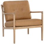 Gilmore Lounge Chair - Light Oak - Mojave Tan Leather 24 Gilmore Lounge Chair - Light Oak - Mojave Tan Leather 111061 111061 GILMORE LOUNGE CHAIR LIGHT OAK TAN LEATHER