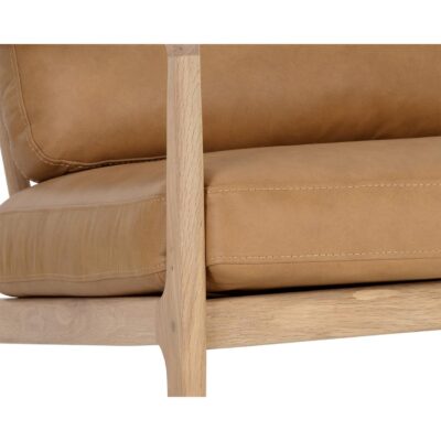 Gilmore Lounge Chair - Light Oak - Mojave Tan Leather 111061 111061 GILMORE LOUNGE CHAIR LIGHT OAK TAN LEATHER 6