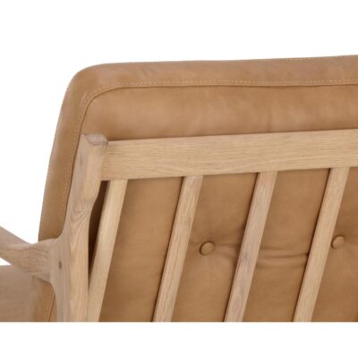 Gilmore Lounge Chair - Light Oak - Mojave Tan Leather 111061 111061 GILMORE LOUNGE CHAIR LIGHT OAK TAN LEATHER 8