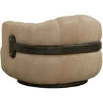 Tadeo Swivel Lounge Chair - Dark Brown - Sahara Sand Leather 10 Tadeo Swivel Lounge Chair - Dark Brown - Sahara Sand Leather 111080 111080 TADEO SWIVEL LOUNGE CHAIR SAHARA SAND LEATHER 3