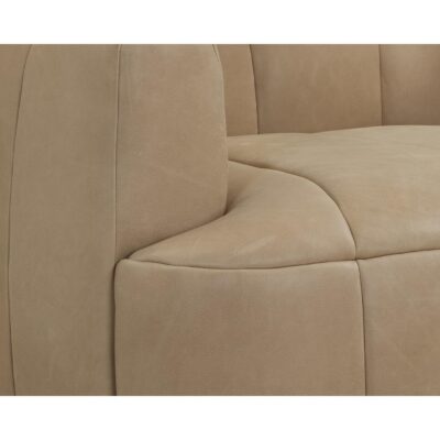 Tadeo Swivel Lounge Chair - Dark Brown - Sahara Sand Leather 111080 111080 TADEO SWIVEL LOUNGE CHAIR SAHARA SAND LEATHER 6