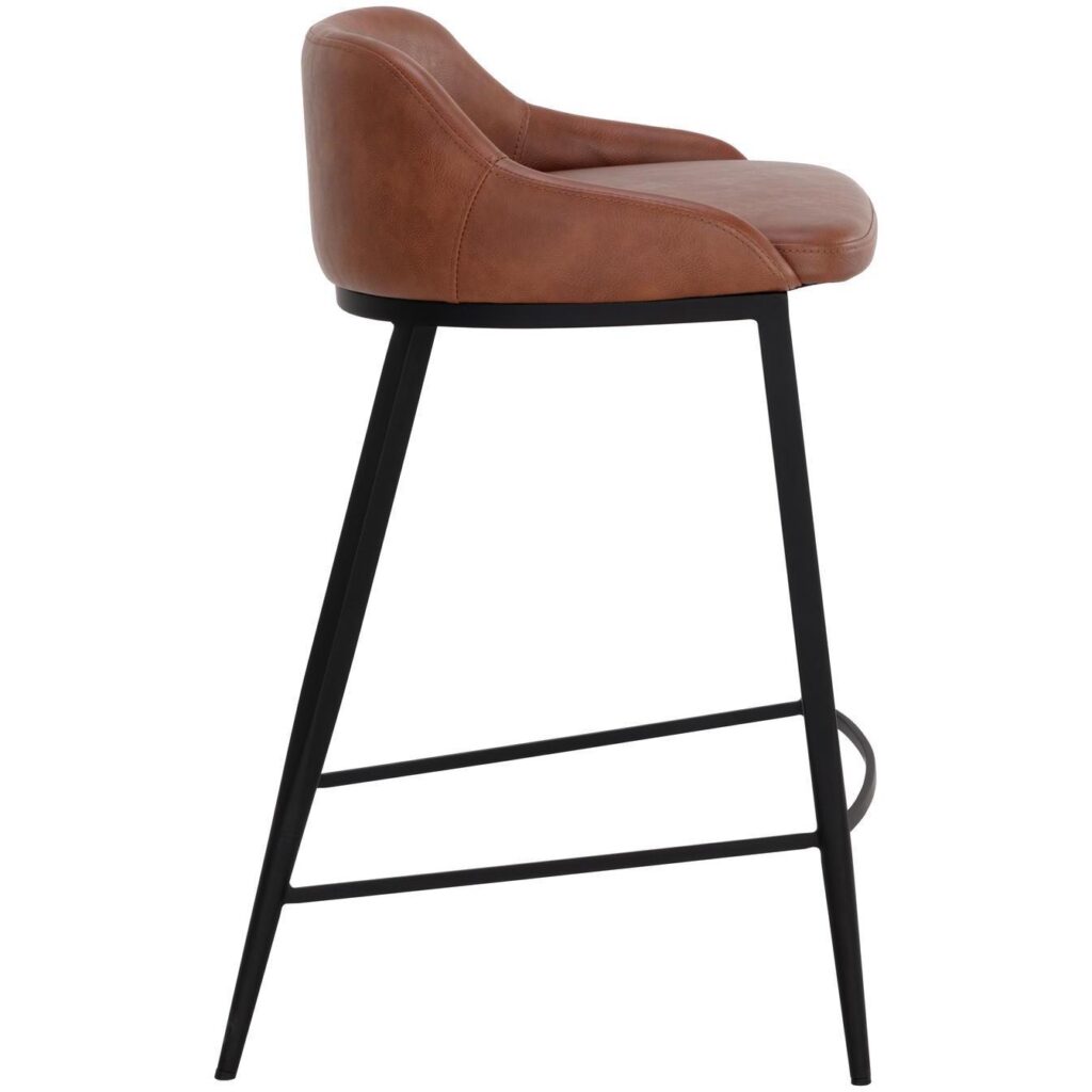 Astra Counter Stool - Black - Cinnamon Brown - Image 3