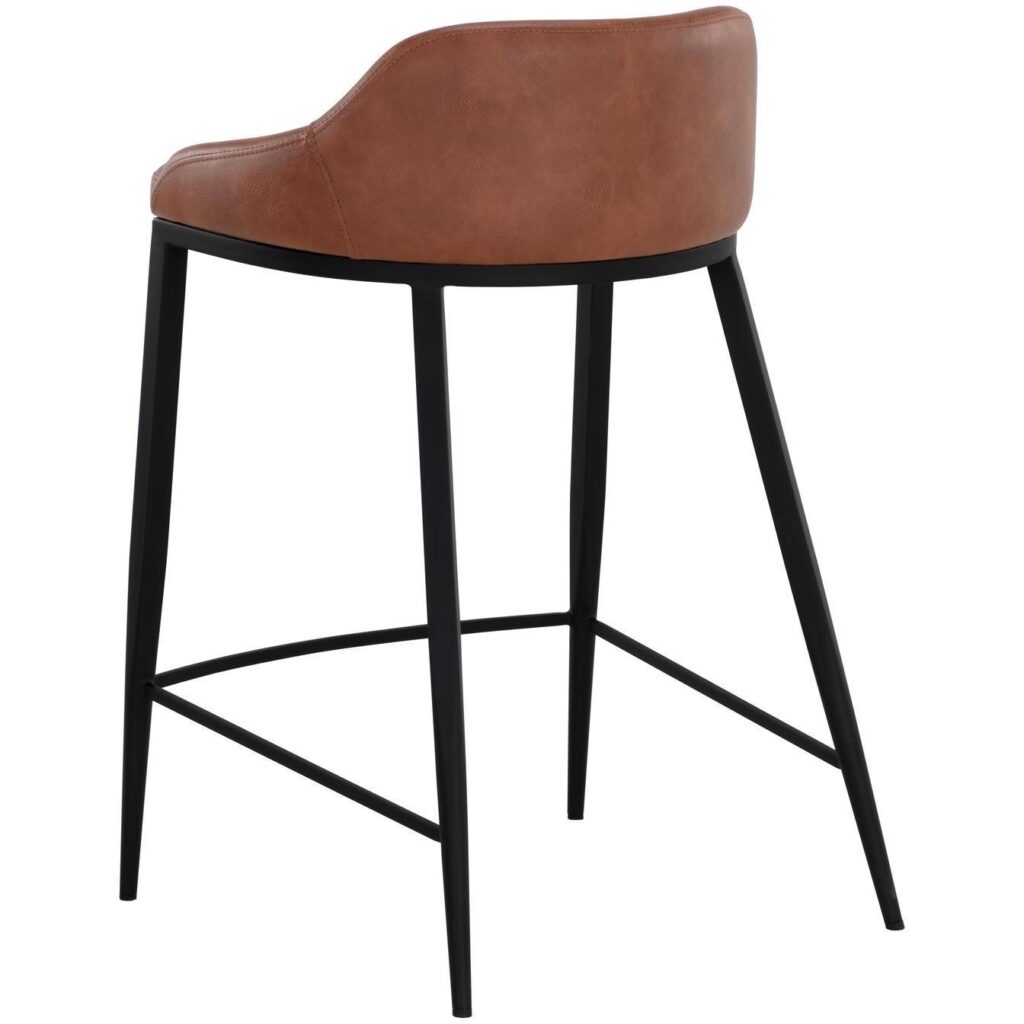 Astra Counter Stool - Black - Cinnamon Brown - Image 4