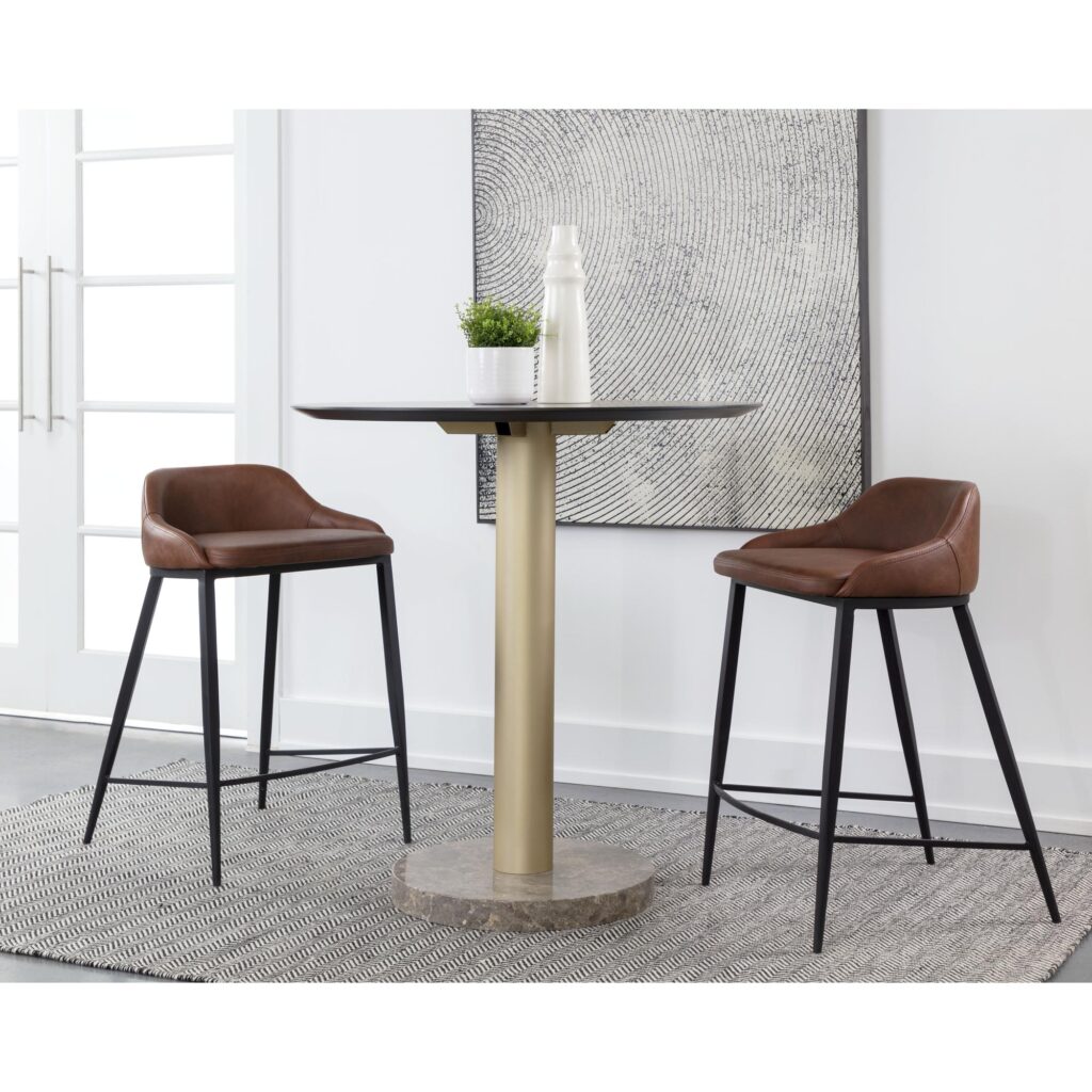 Astra Counter Stool - Black - Cinnamon Brown - Image 5