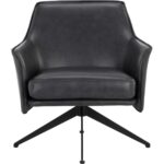 Crosby Swivel Lounge Chair - Alpine Black Leather 9 Crosby Swivel Lounge Chair - Alpine Black Leather 111085 111085 CROSBY SWIVEL LOUNGE CHAIR ALPINE BLACK LEATHER 1