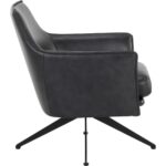 Crosby Swivel Lounge Chair - Alpine Black Leather 10 Crosby Swivel Lounge Chair - Alpine Black Leather 111085 111085 CROSBY SWIVEL LOUNGE CHAIR ALPINE BLACK LEATHER 2