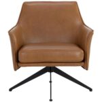 Crosby Swivel Lounge Chair - Missouri Cognac Leather 9 Crosby Swivel Lounge Chair - Missouri Cognac Leather 111086 111086 CROSBY SWIVEL LOUNGE CHAIR MISSOURI COGNAC LEATHER 1