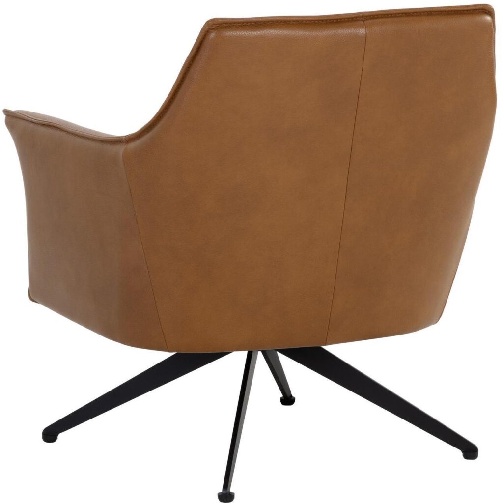 Crosby Swivel Lounge Chair - Missouri Cognac Leather - Image 4