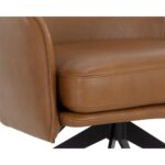 Crosby Swivel Lounge Chair - Missouri Cognac Leather 13 Crosby Swivel Lounge Chair - Missouri Cognac Leather 111086 111086 CROSBY SWIVEL LOUNGE CHAIR MISSOURI COGNAC LEATHER 6