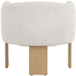 Trine Lounge Chair - Rustic Oak - Dove Cream 111088 111088 TRINE LOUNGE CHAIR DOVE CREAM 4