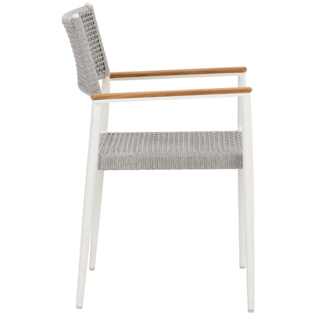 Nava Stackable Dining Armchair - White - Image 3