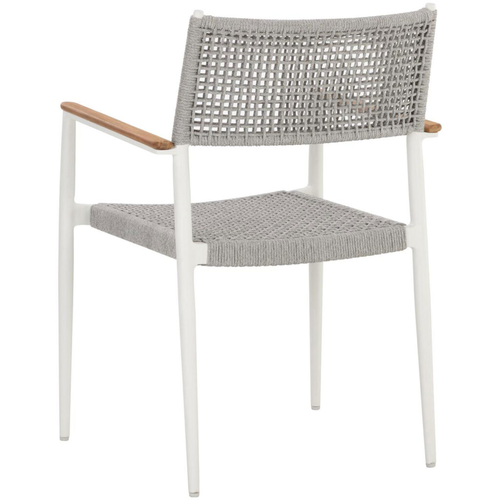 Nava Stackable Dining Armchair - White - Image 4