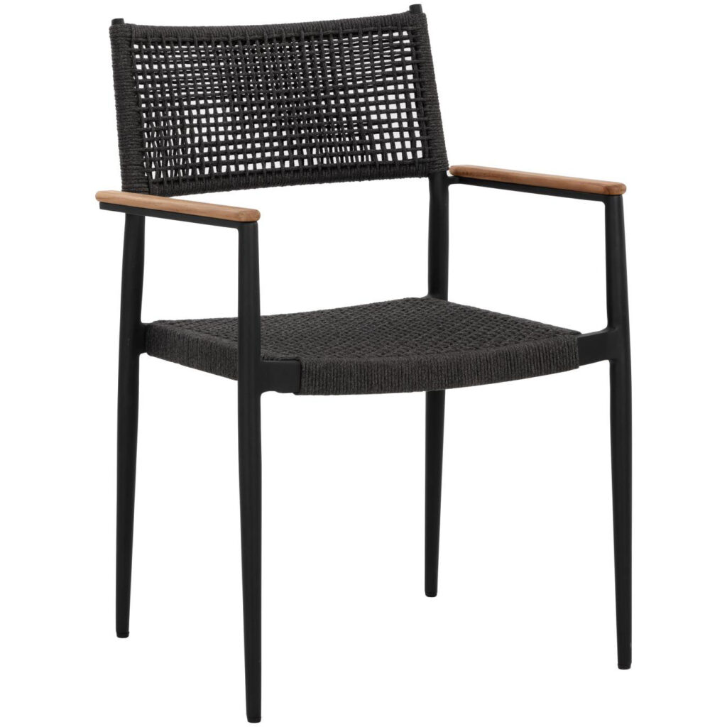 Nava Stackable Dining Armchair - Black