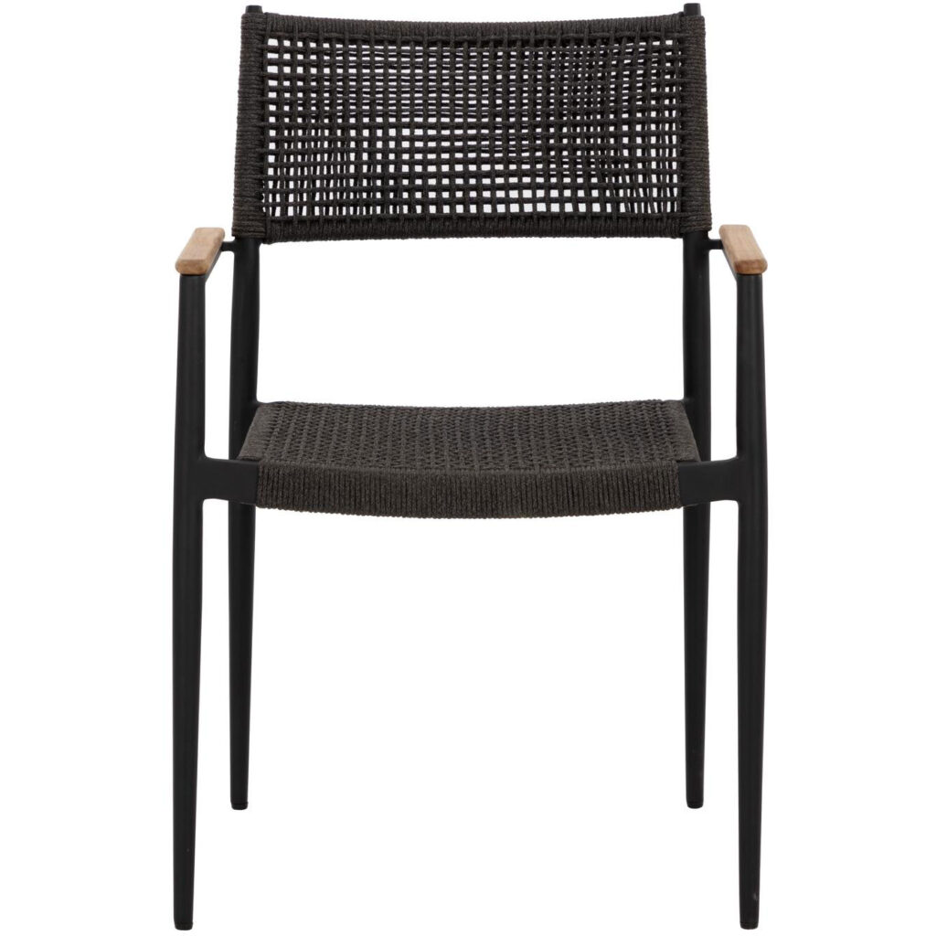 Nava Stackable Dining Armchair - Black - Image 2