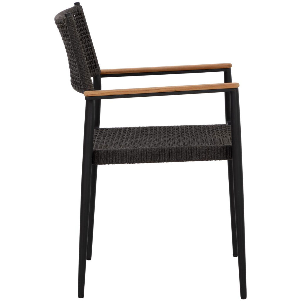 Nava Stackable Dining Armchair - Black - Image 3