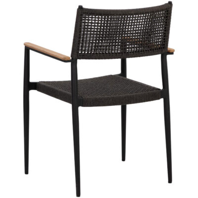 Nava Stackable Dining Armchair - Black 111091 111091 NAVA STACKABLE DINING ARMCHAIR DARK GREY 3