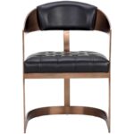 Beaumont Dining Armchair - Antique Brass - Cantina Black 9 Beaumont Dining Armchair - Antique Brass - Cantina Black 111103 111103 BEAUMONT DINING ARMCHAIR ANTIQUE BRASS CANTINA BLACK 1