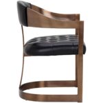 Beaumont Dining Armchair - Antique Brass - Cantina Black 10 Beaumont Dining Armchair - Antique Brass - Cantina Black 111103 111103 BEAUMONT DINING ARMCHAIR ANTIQUE BRASS CANTINA BLACK 2