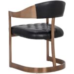 Beaumont Dining Armchair - Antique Brass - Cantina Black 11 Beaumont Dining Armchair - Antique Brass - Cantina Black 111103 111103 BEAUMONT DINING ARMCHAIR ANTIQUE BRASS CANTINA BLACK 3