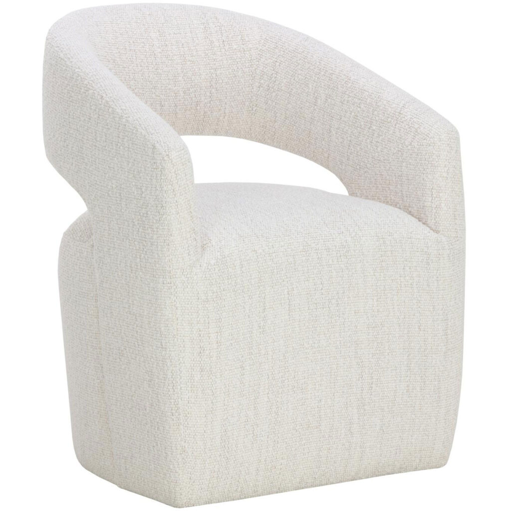 Lloret Wheeled Dining Armchair - Merino Pearl