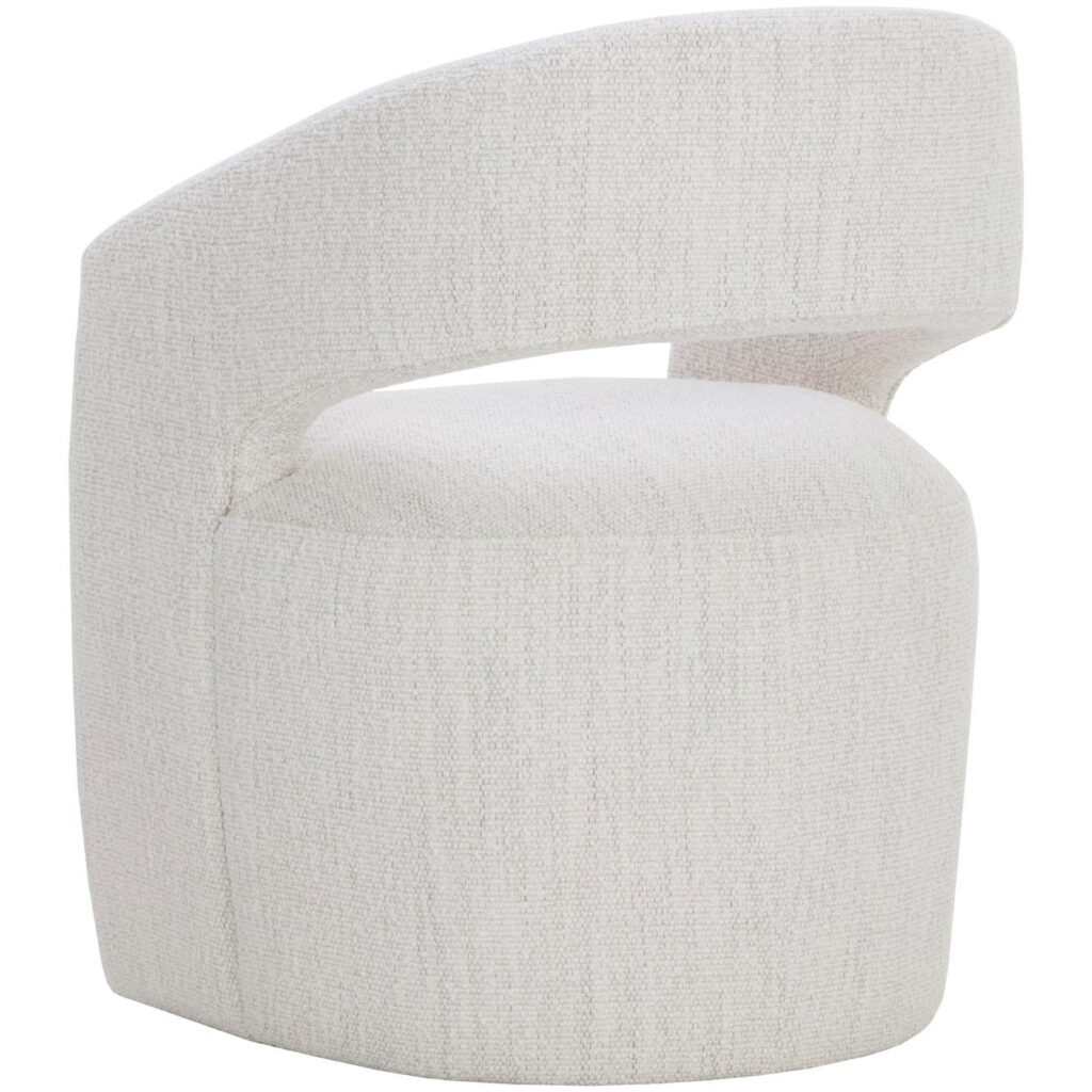 Lloret Wheeled Dining Armchair - Merino Pearl - Image 4