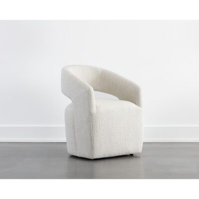 Lloret Wheeled Dining Armchair - Merino Pearl 111121 111121 LLORET WHEELED DINING ARMCHAIR MERINO PEARL 5