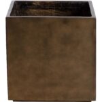 Tansy Planter - Antique Bronze 111134 111134 TANSY PLANTER SQUARE ANTIQUE BRONZE 1