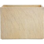 Leilani Planter - Large - Travertine Look 111138 111138 LEILANI PLANTER RECTANGULAR LARGE TRAVERTINE LOOK 1