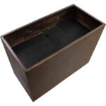 Leilani Planter - Large - Antique Bronze 111139 111139 LEILANI PLANTER RECTANGULAR LARGE ANTIQUE BRONZE 2