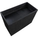 Leilani Planter - Large - Black 111140 111140 LEILANI PLANTER RECTANGULAR LARGE BLACK 2