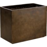 Leilani Planter - Medium - Antique Bronze 111141 111141 LEILANI PLANTER RECTANGULAR MEDIUM ANTIQUE BRONZE