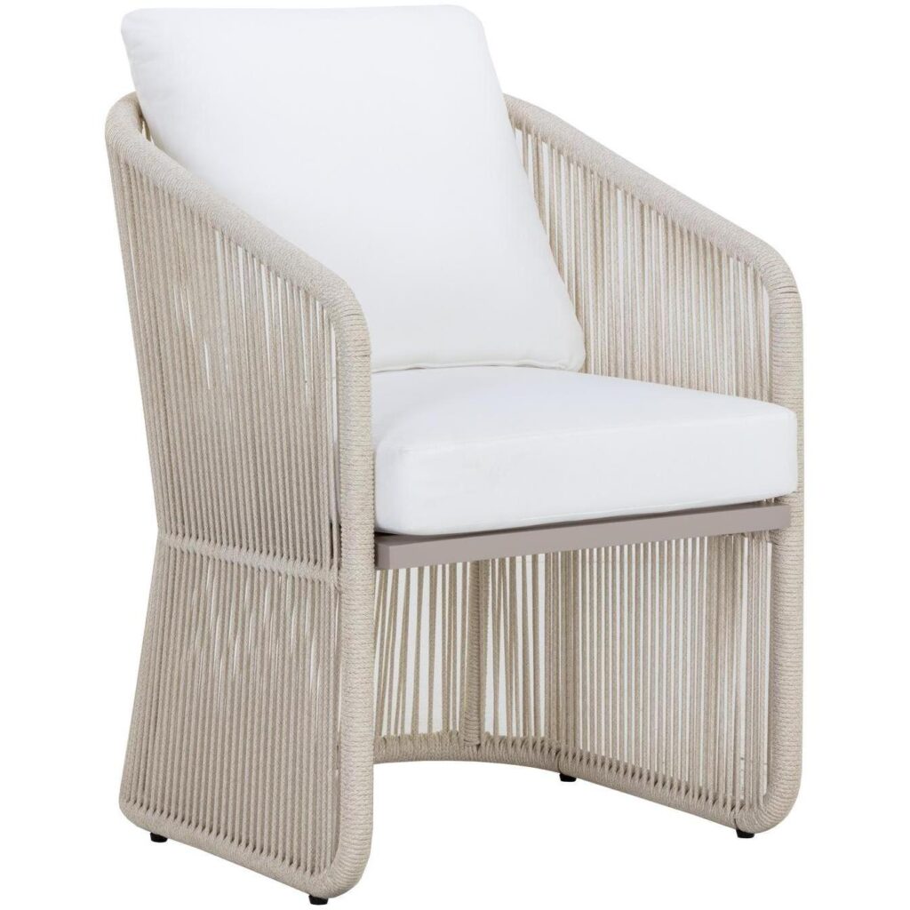 Allariz Dining Armchair - Greige - Stinson White