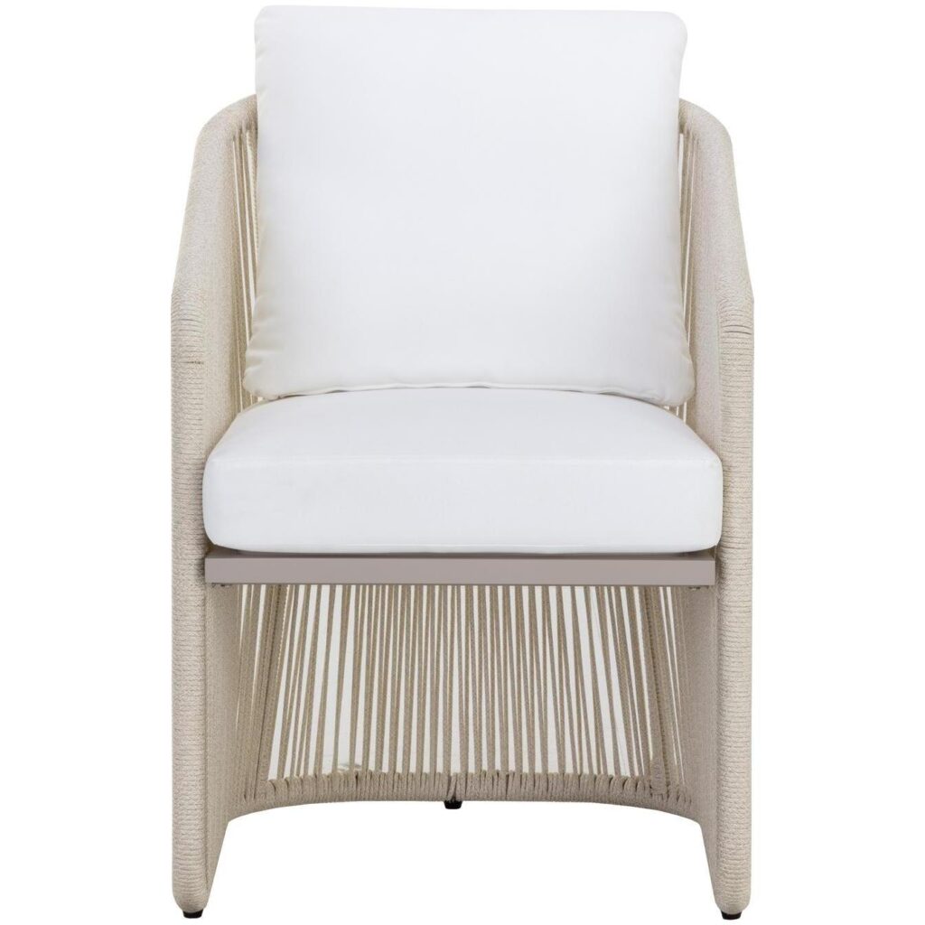 Allariz Dining Armchair - Greige - Stinson White - Image 2