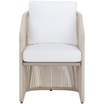 Allariz Dining Armchair - Greige - Stinson White 111153 111153 ALLARIZ DINING ARMCHAIR GREIGE STINSON WHITE 1