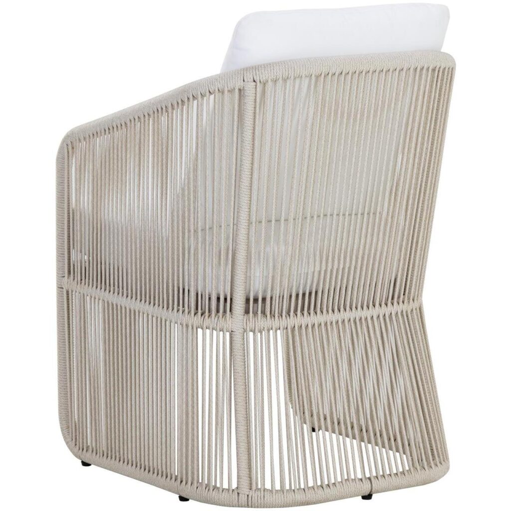 Allariz Dining Armchair - Greige - Stinson White - Image 4