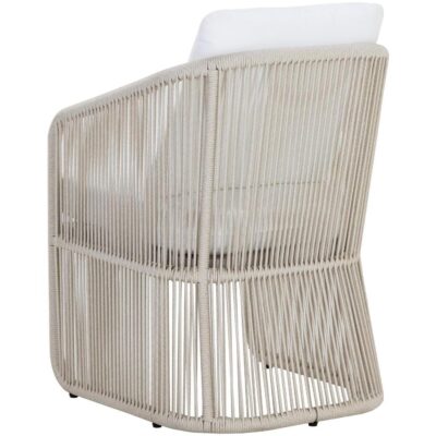 Allariz Dining Armchair - Greige - Stinson White 111153 111153 ALLARIZ DINING ARMCHAIR GREIGE STINSON WHITE 3