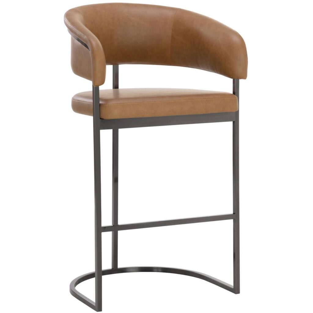 Marris Barstool - Gunmetal - Milliken Cognac