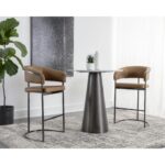 Marris Barstool - Gunmetal - Milliken Cognac 12 Marris Barstool - Gunmetal - Milliken Cognac 111155 111155 MARRIS BARSTOOL GUNMETAL MILLIKEN COGNAC 5