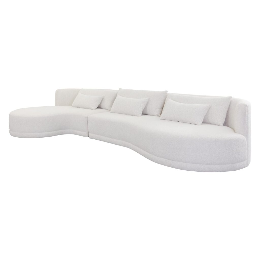 Laken Sofa Chaise - Laf - Copenhagen White - Image 3