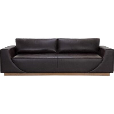 Anakin Sofa - Light Oak - Tuscany Warm Black Leather 111216 111216 ANAKIN SOFA GREYSTONE LEATHER 1