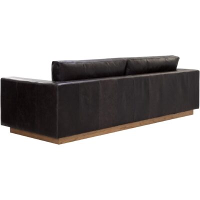 Anakin Sofa - Light Oak - Tuscany Warm Black Leather 111216 111216 ANAKIN SOFA GREYSTONE LEATHER 2