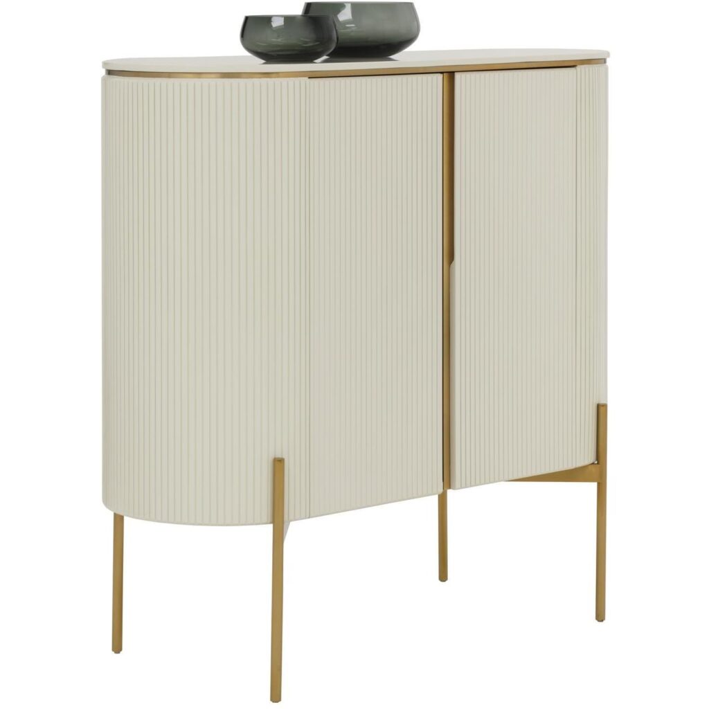 Paloma Bar Cabinet - High Gloss Cream