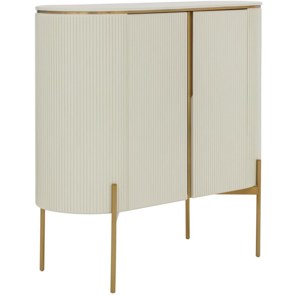 Paloma Bar Cabinet - High Gloss Cream - Image 2