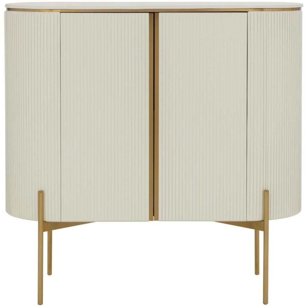 Paloma Bar Cabinet - High Gloss Cream - Image 3