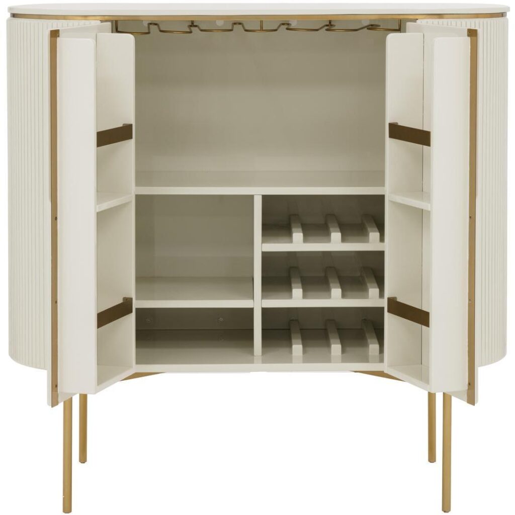 Paloma Bar Cabinet - High Gloss Cream - Image 4