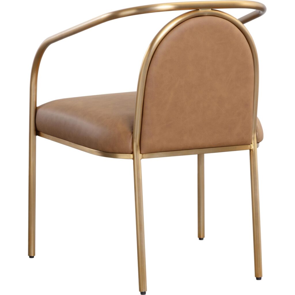 Cicero Dining Armchair - Milliken Cognac - Image 4